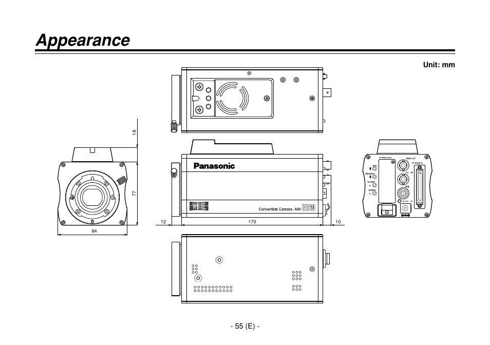 Appearance | Panasonic AW-E860L User Manual | Page 56 / 292