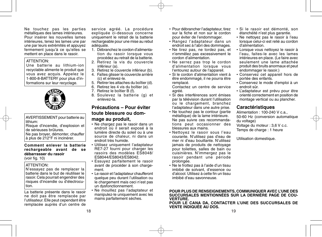 Panasonic ES8042 User Manual | Page 10 / 14