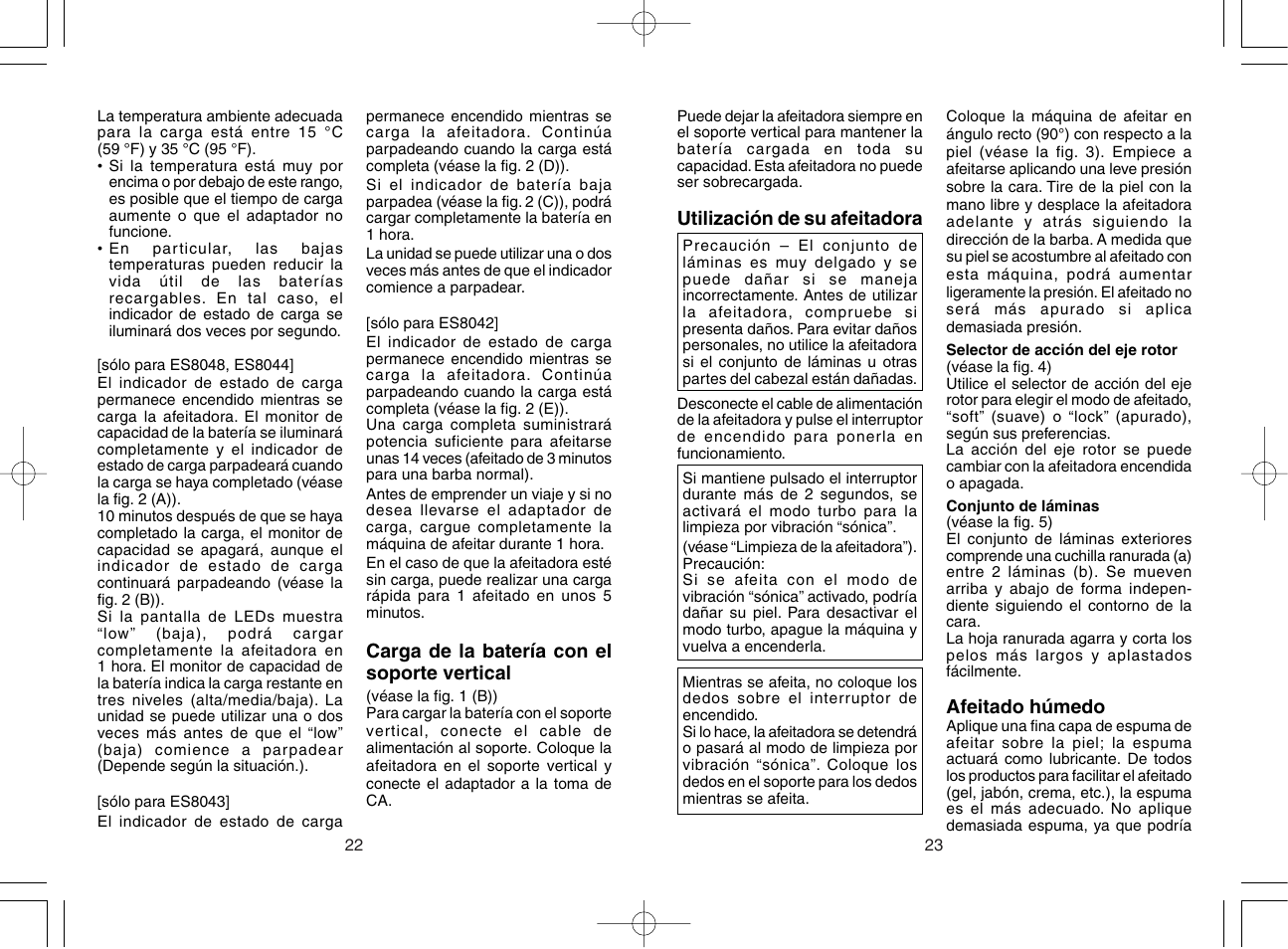 Panasonic ES8042 User Manual | Page 12 / 14