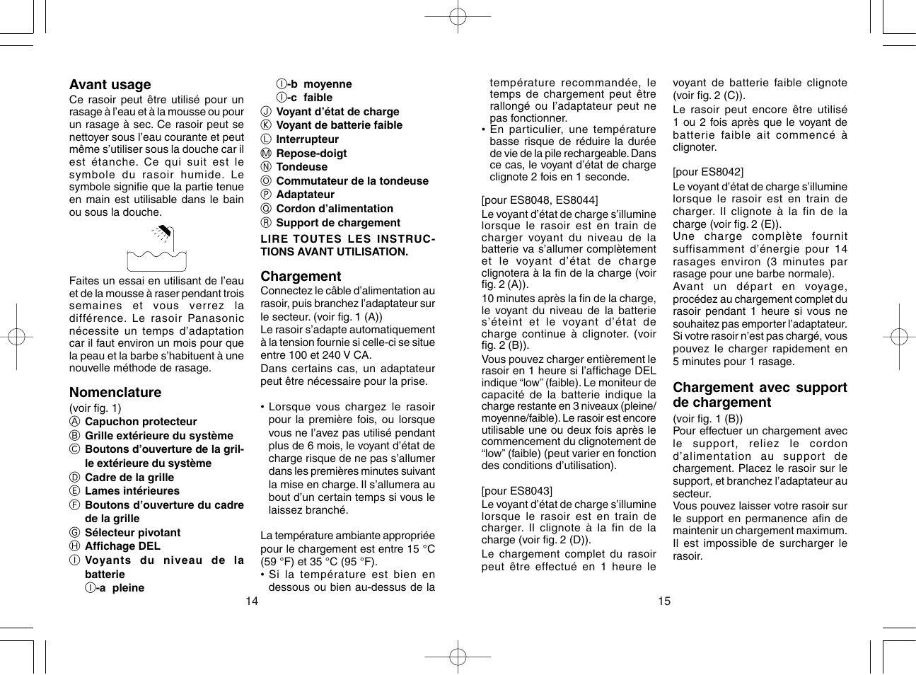 Panasonic ES8042 User Manual | Page 8 / 14