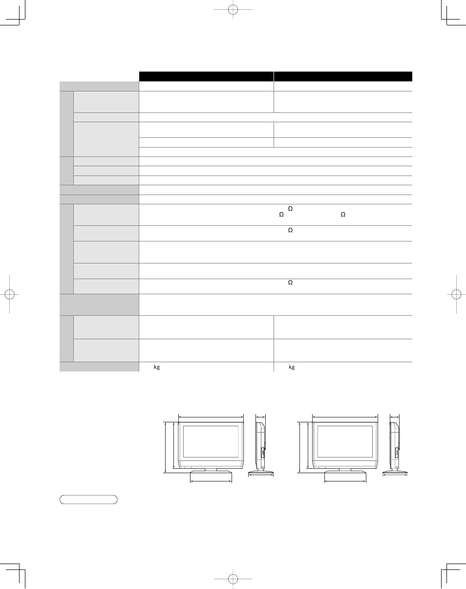 Specifications | Panasonic TC-32LX70L User Manual | Page 30 / 64