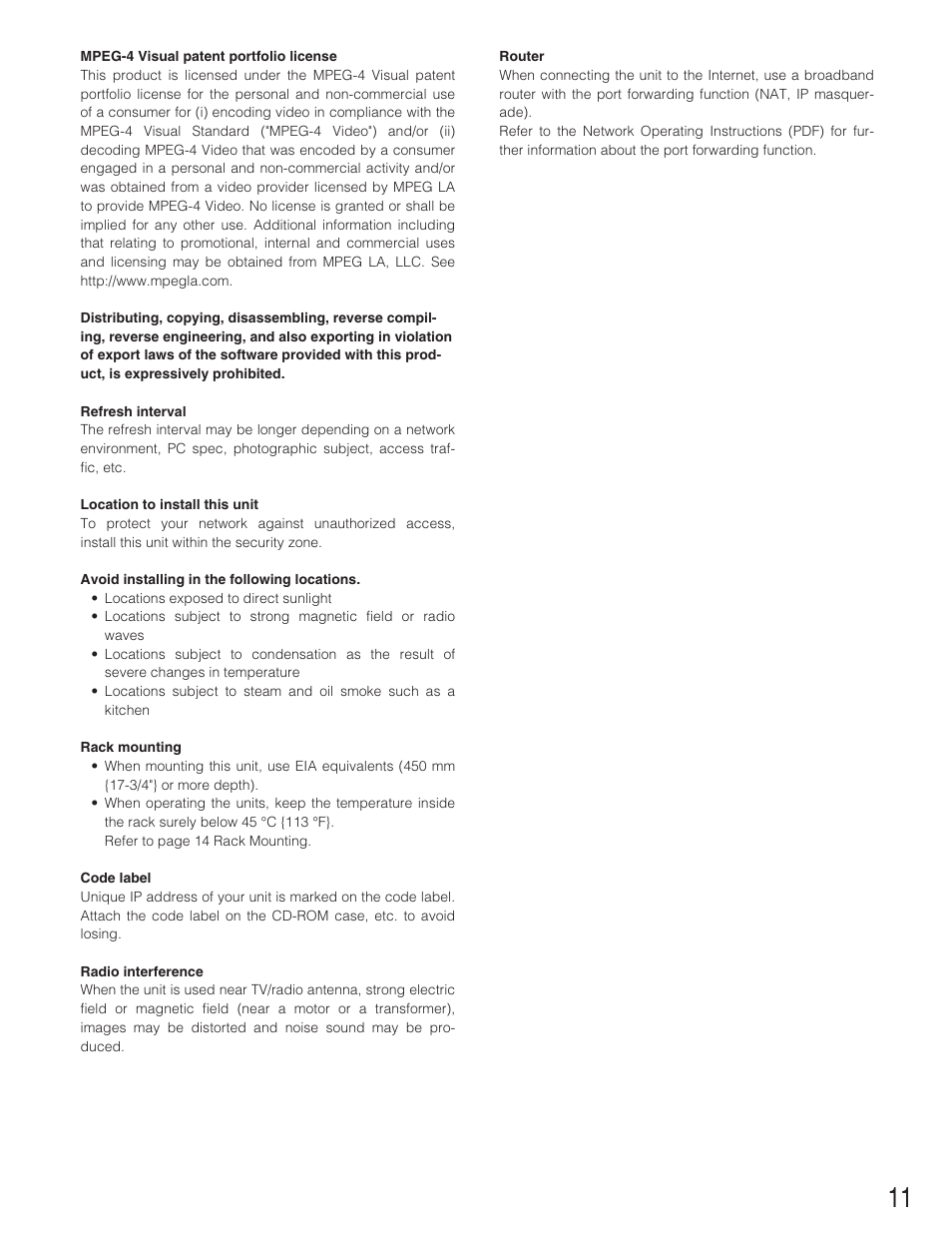 Panasonic WJ-NT304  EN User Manual | Page 11 / 20