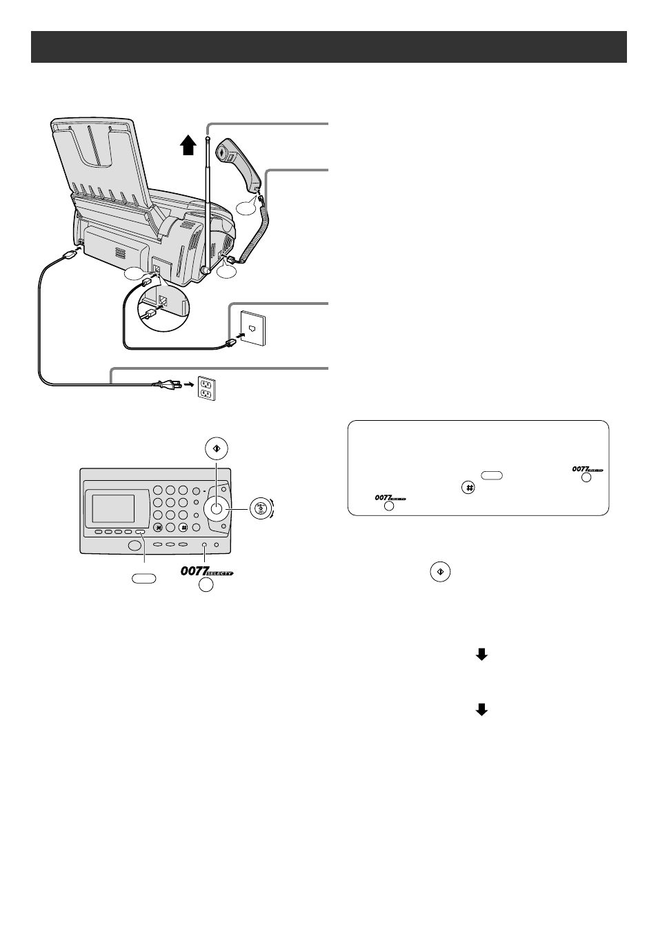 Installations and connections, Connecting the main unit | Panasonic KX-PW37CL User Manual | Page 6 / 28