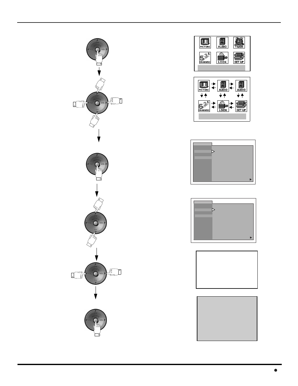 Icon menu navigation, Exit, Avigation 15 | Press repeatedly to exit menus. normal picture | Panasonic CT-36SX12U User Manual | Page 17 / 72