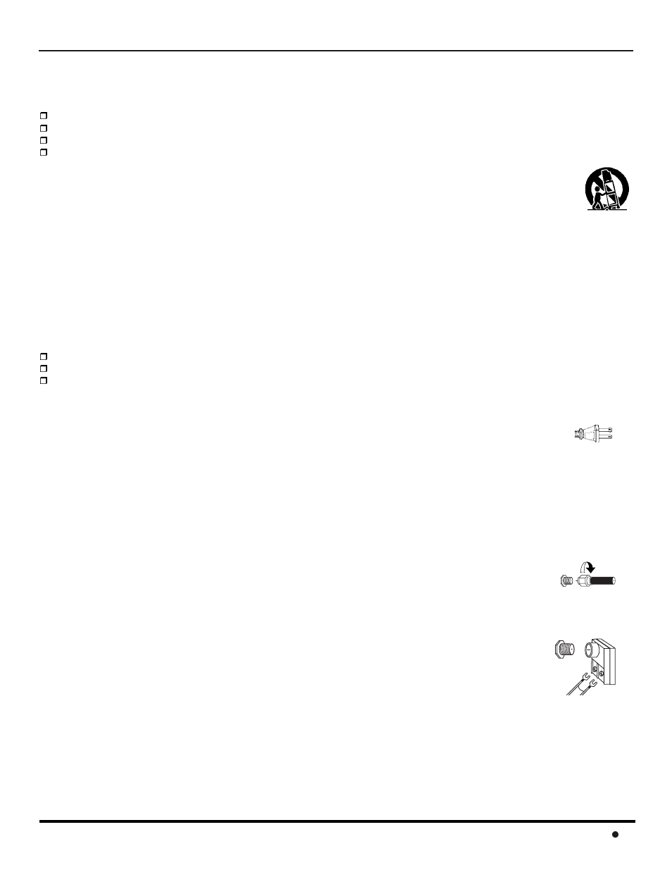 Installation, Television location, Optional cable connections | Ac power supply cord, Cable / antenna connection | Panasonic CT-36SX12U User Manual | Page 5 / 72