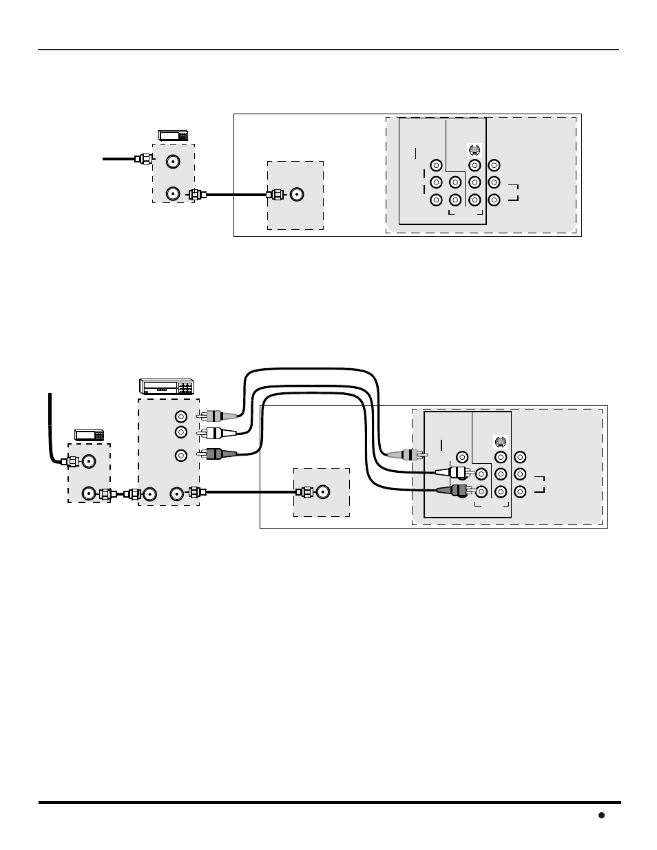 Cable box connection, Vcr and cable box connection, Ptional | Quipment, Onnections 7 | Panasonic CT-36SX12U User Manual | Page 9 / 72