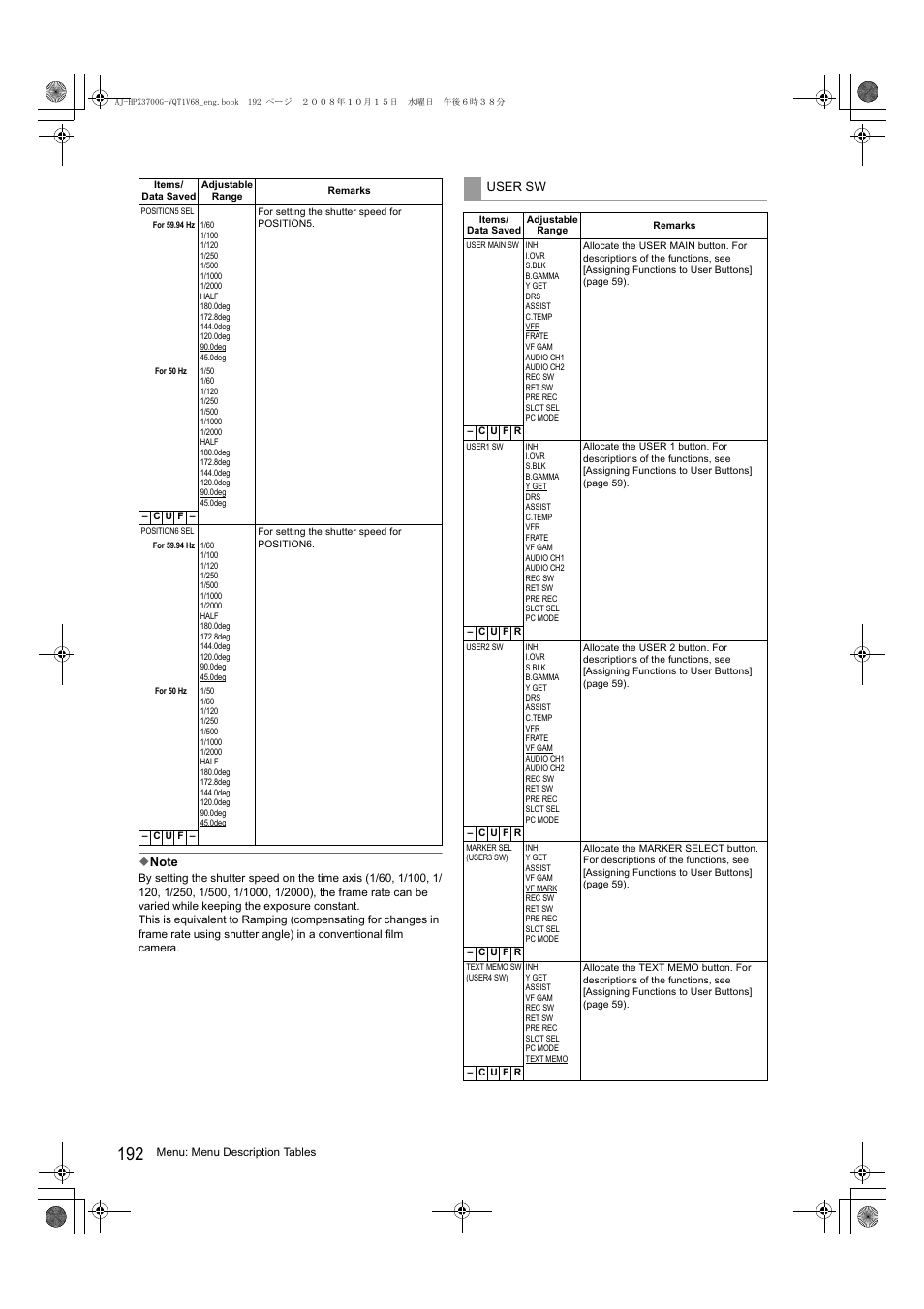 Panasonic AJ-P2C016RG User Manual | Page 192 / 212