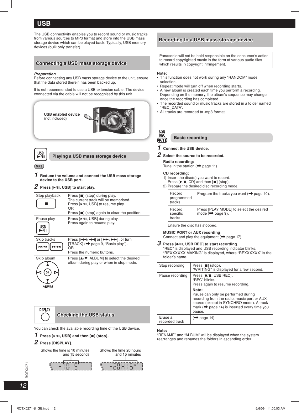 Panasonic SC SB-AK780 User Manual | Page 12 / 20