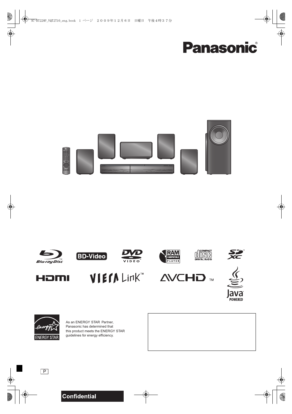 Panasonic VQT2T10 User Manual | 44 pages