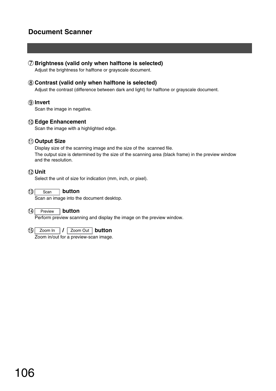 Document scanner | Panasonic 150P User Manual | Page 106 / 153