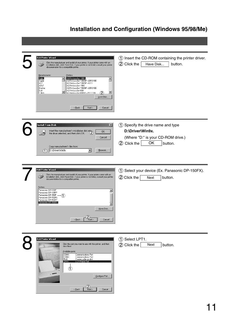 Panasonic 150P User Manual | Page 11 / 153