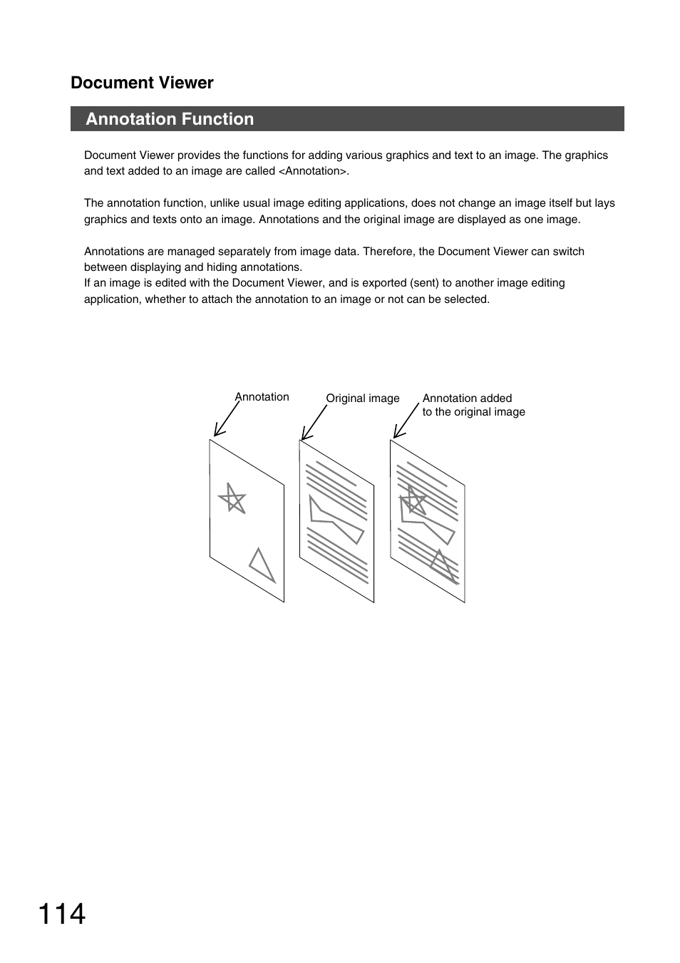 Annotation function, Document viewer | Panasonic 150P User Manual | Page 114 / 153