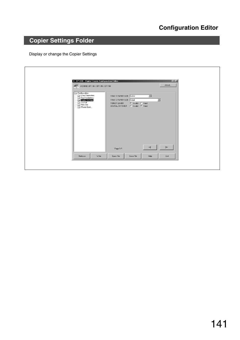 Copier settings folder | Panasonic 150P User Manual | Page 141 / 153