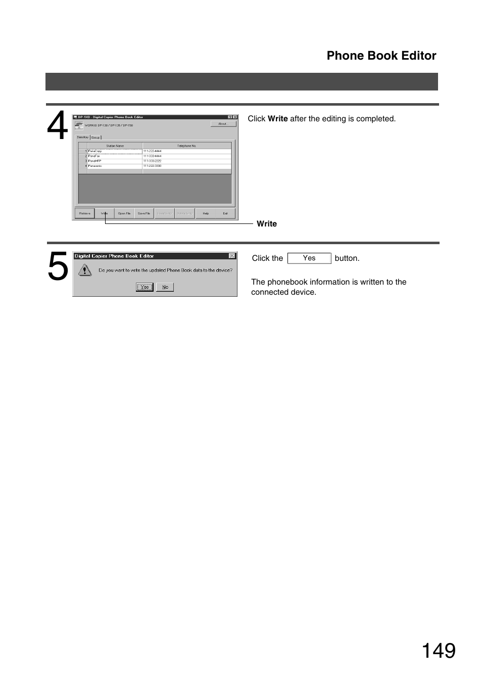 Panasonic 150P User Manual | Page 149 / 153