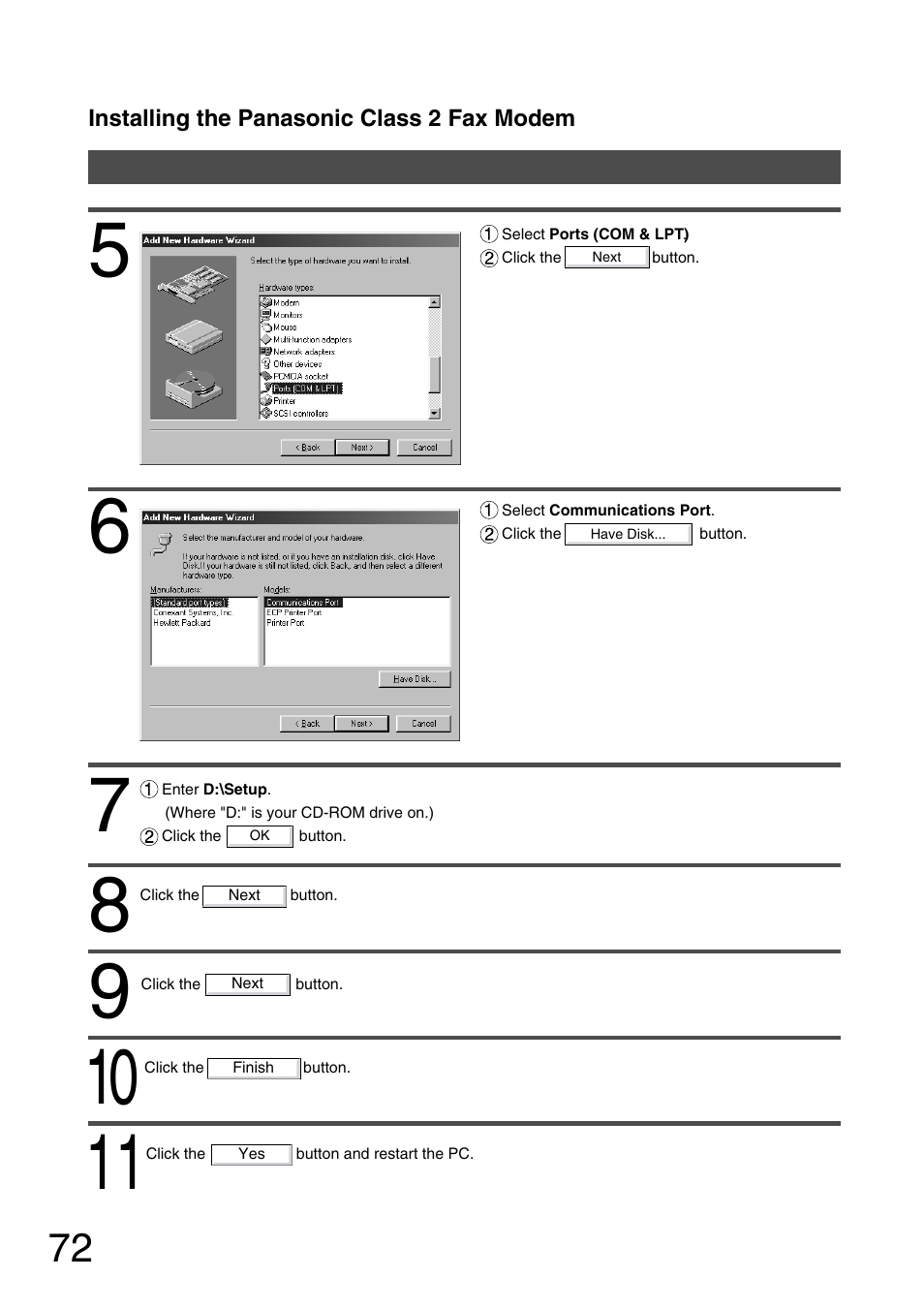 Panasonic 150P User Manual | Page 72 / 153