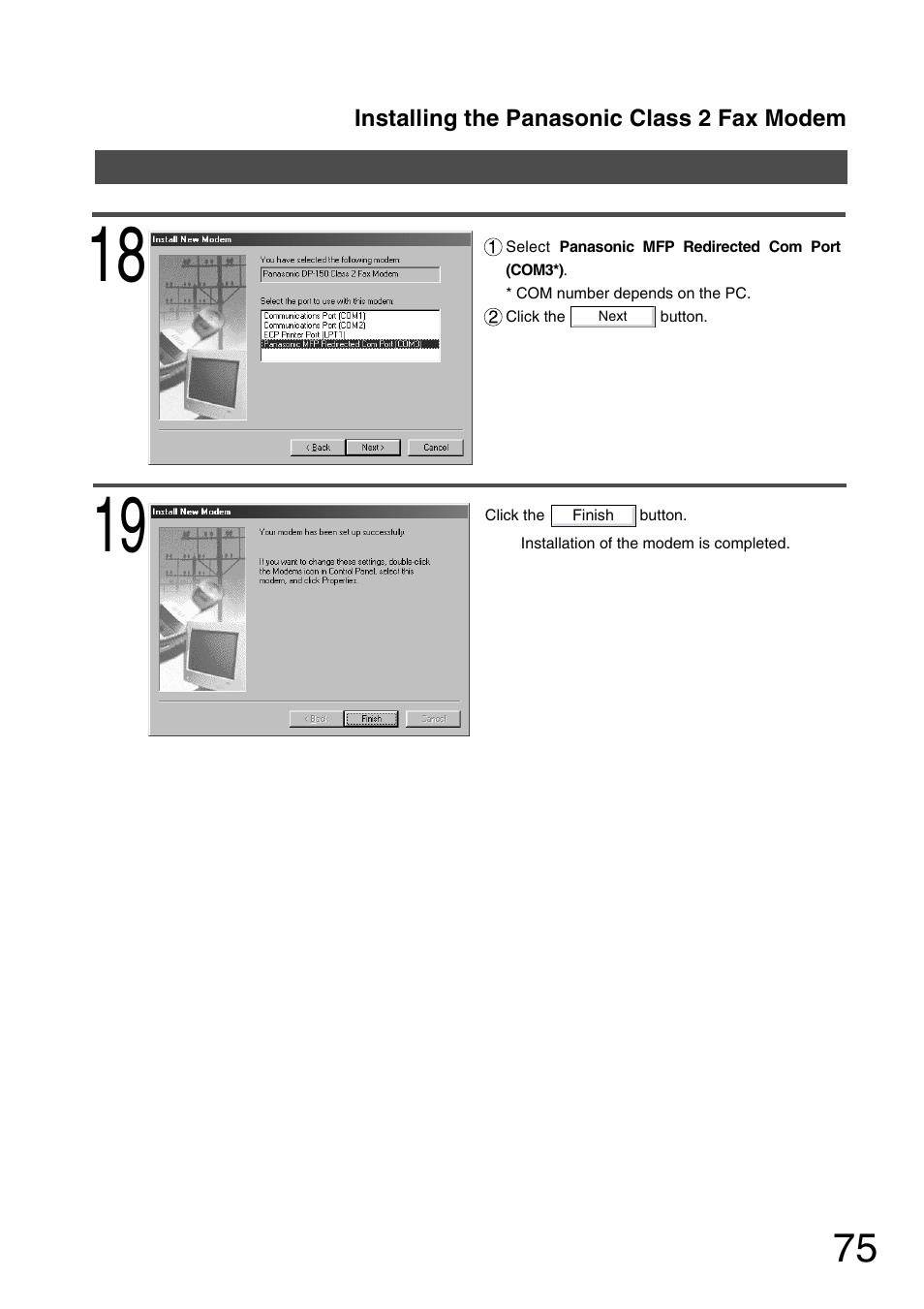 Panasonic 150P User Manual | Page 75 / 153