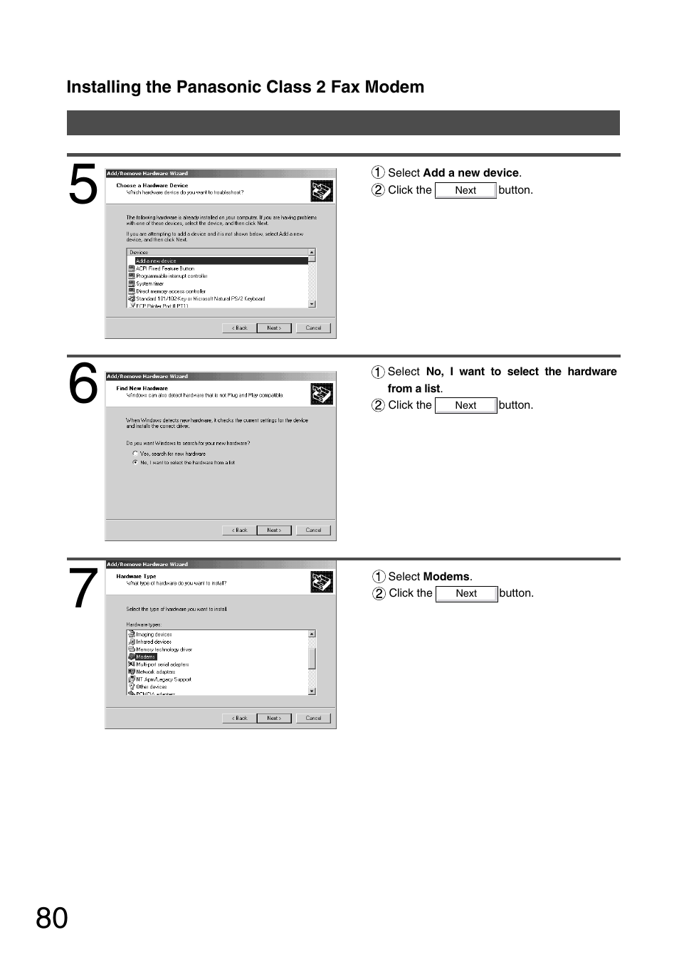 Panasonic 150P User Manual | Page 80 / 153