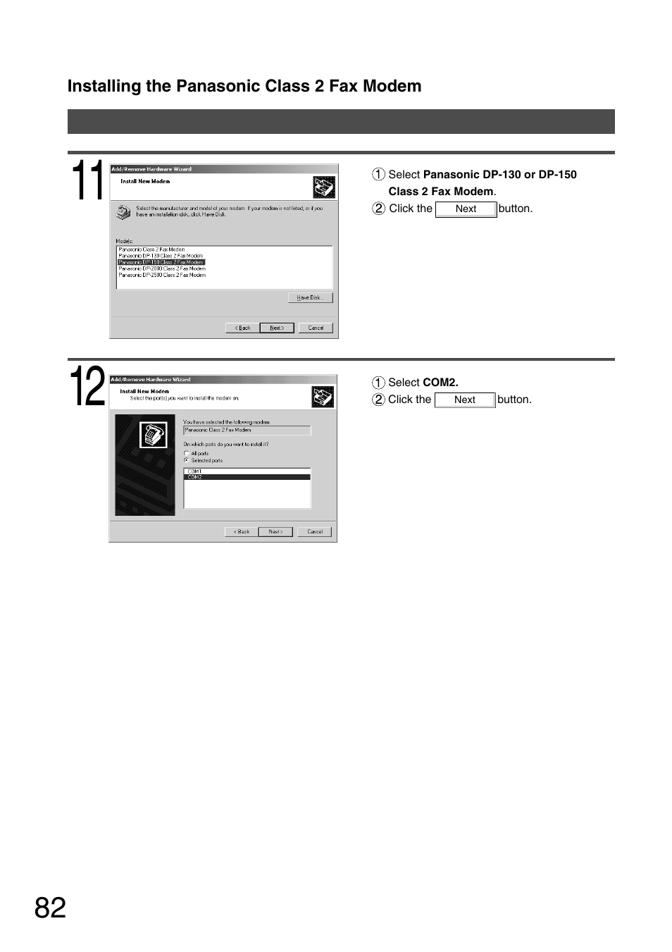 Panasonic 150P User Manual | Page 82 / 153