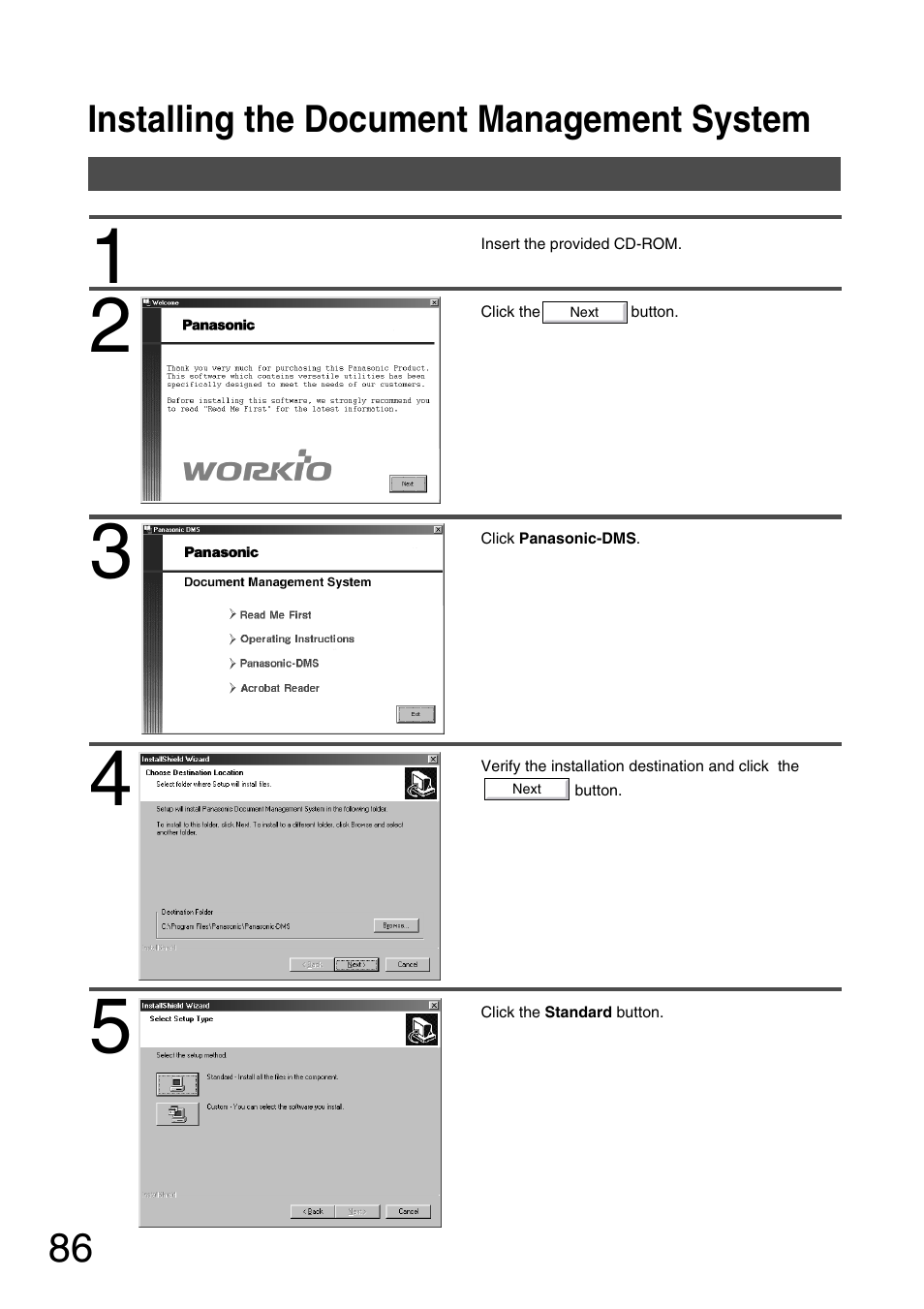 Panasonic 150P User Manual | Page 86 / 153