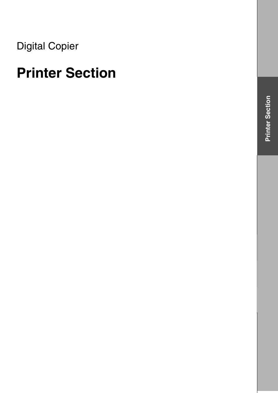 Printer section, Digital copier | Panasonic 150P User Manual | Page 9 / 153