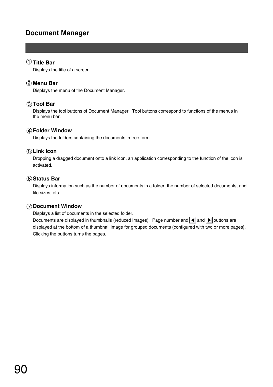 Document manager | Panasonic 150P User Manual | Page 90 / 153
