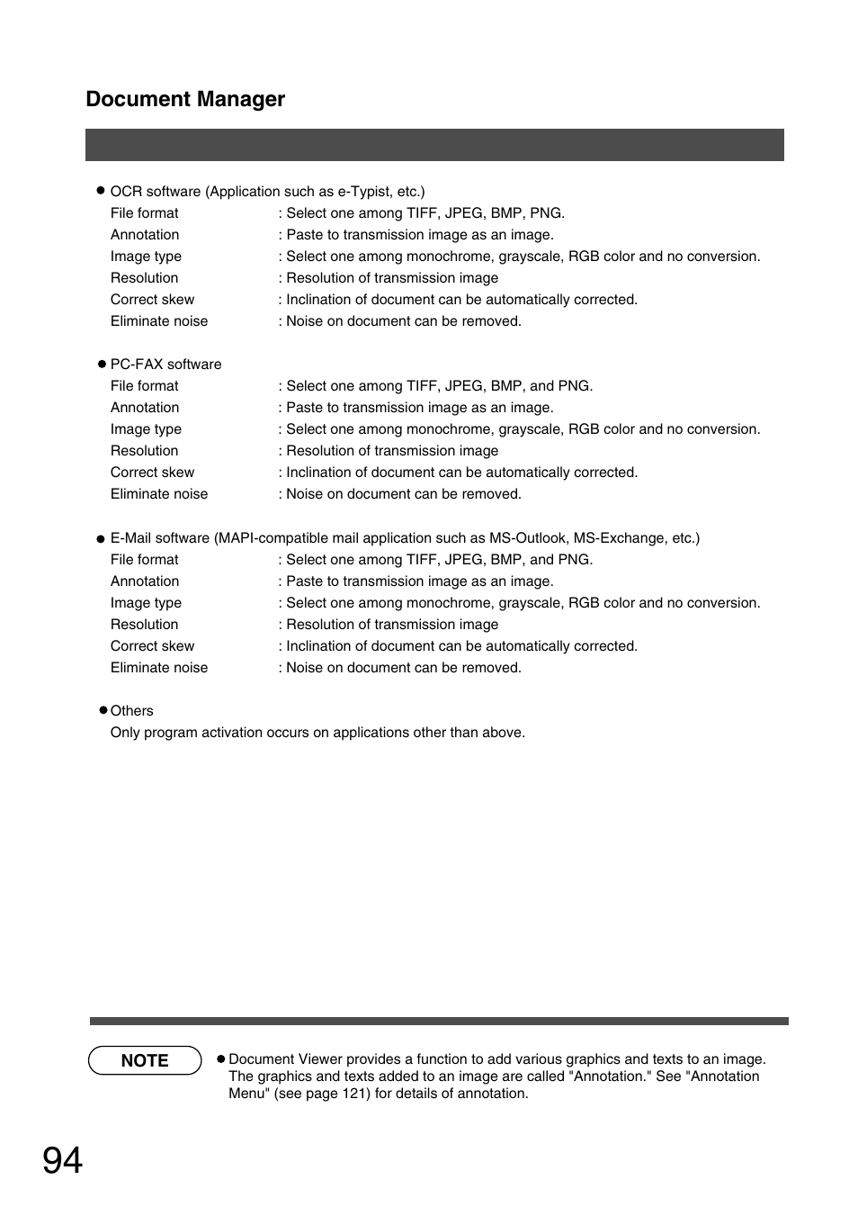 Document manager | Panasonic 150P User Manual | Page 94 / 153