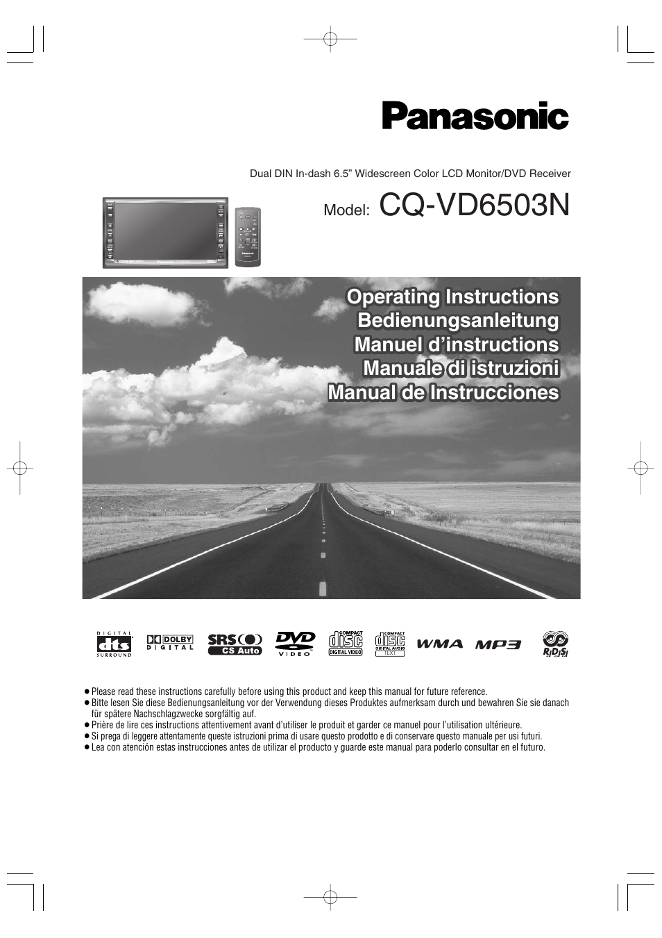 Panasonic CQ-VD6503N User Manual | 100 pages