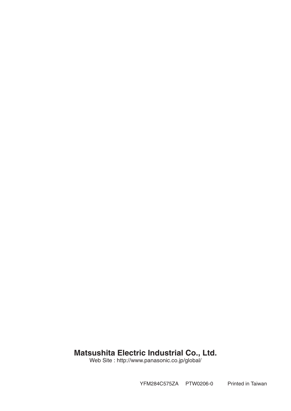 Matsushita electric industrial co., ltd | Panasonic CQ-VD6503N User Manual | Page 100 / 100