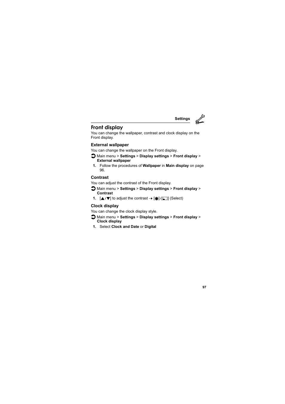 Front display | Panasonic EB-MX7  EN User Manual | Page 100 / 168