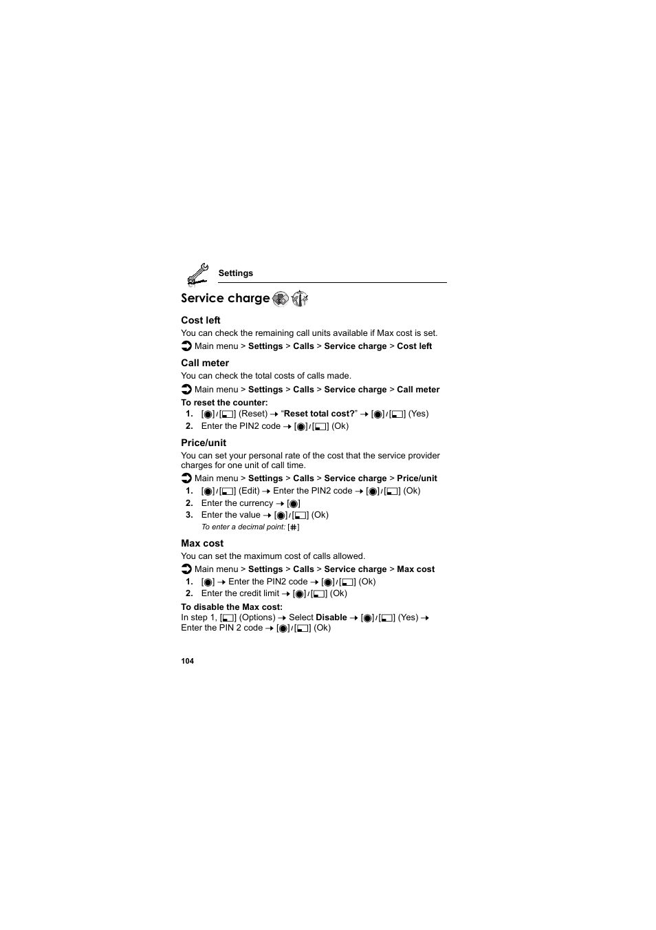 Service charge | Panasonic EB-MX7  EN User Manual | Page 107 / 168