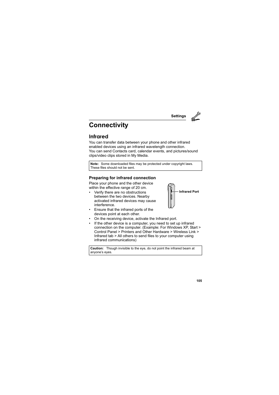 Connectivity, Infrared | Panasonic EB-MX7  EN User Manual | Page 108 / 168