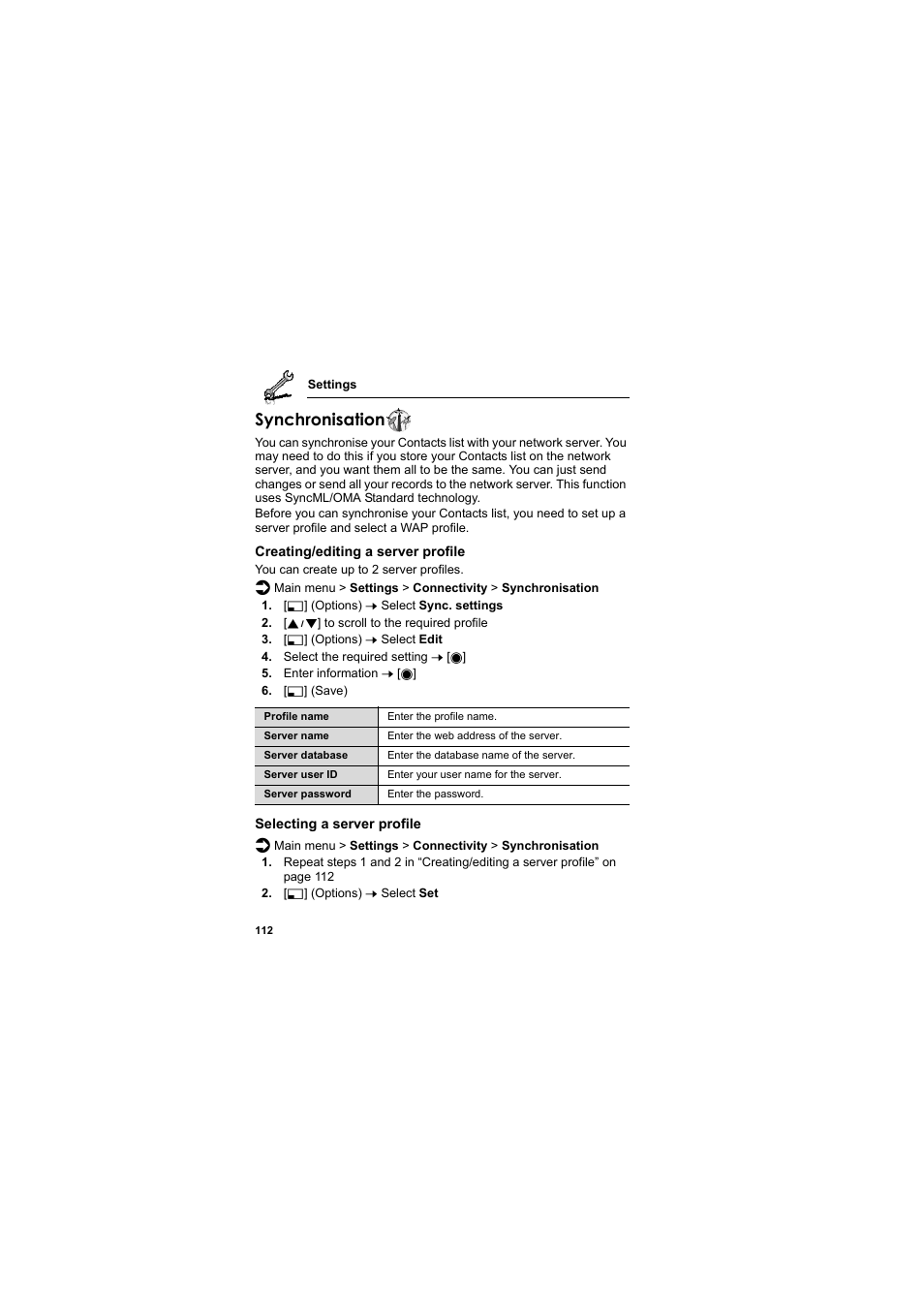 Synchronisation | Panasonic EB-MX7  EN User Manual | Page 115 / 168