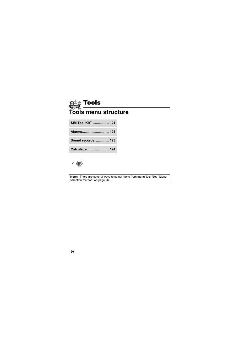 Tools, Tools menu structure, Tools tools menu structure | Panasonic EB-MX7  EN User Manual | Page 123 / 168