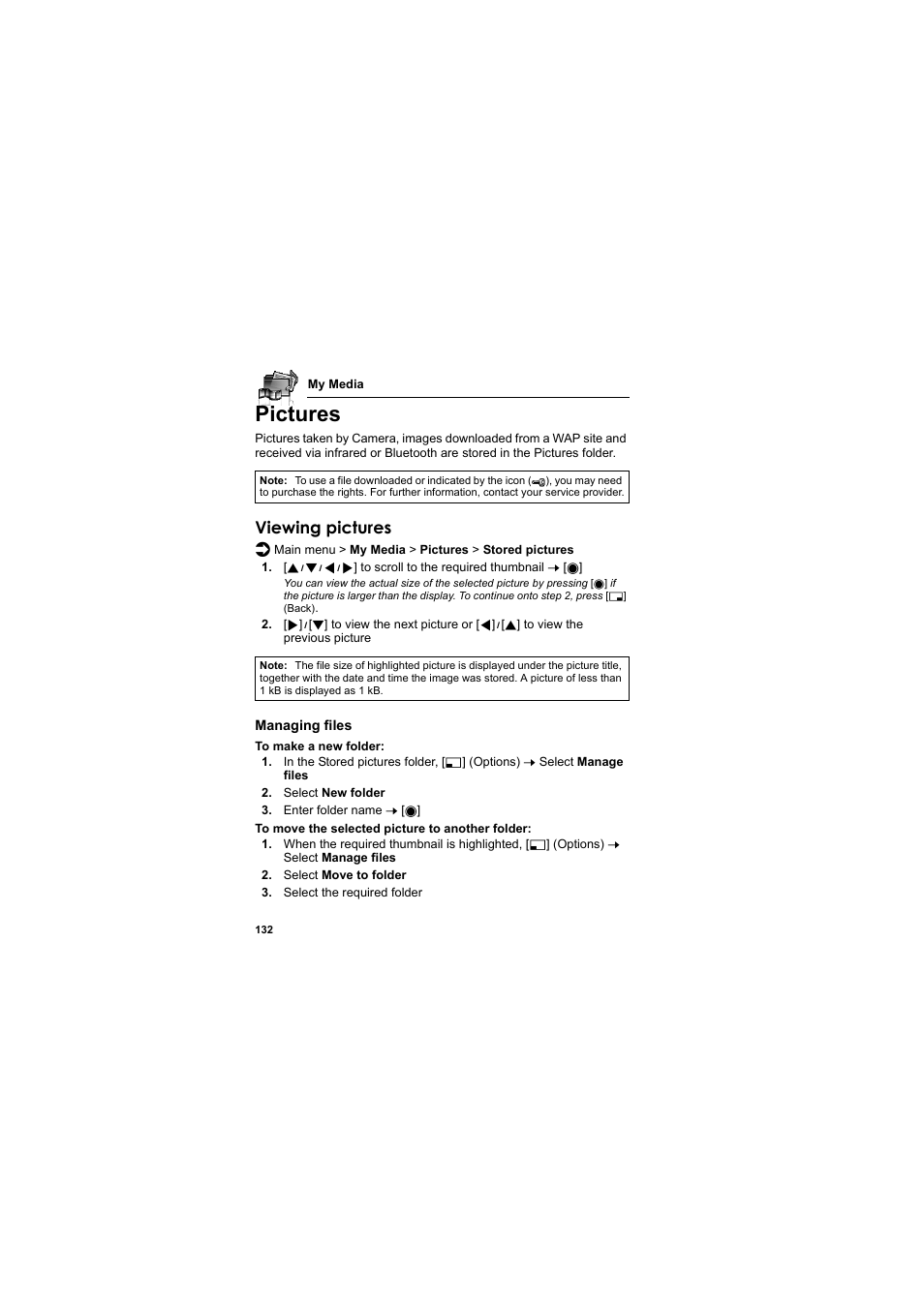 Pictures, Viewing pictures | Panasonic EB-MX7  EN User Manual | Page 135 / 168