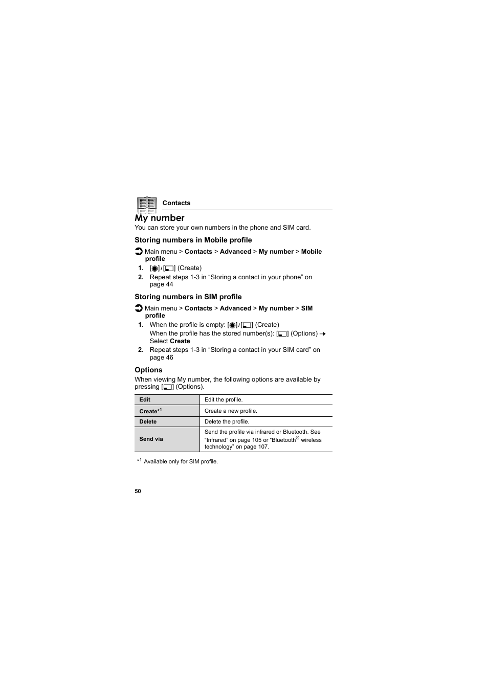 My number | Panasonic EB-MX7  EN User Manual | Page 53 / 168