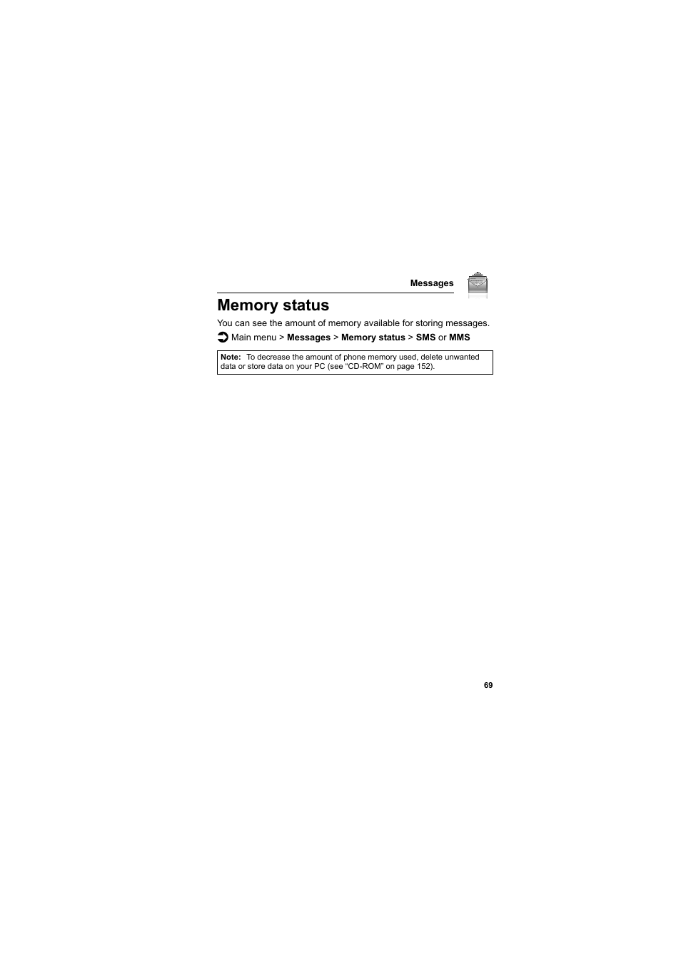 Memory status | Panasonic EB-MX7  EN User Manual | Page 72 / 168