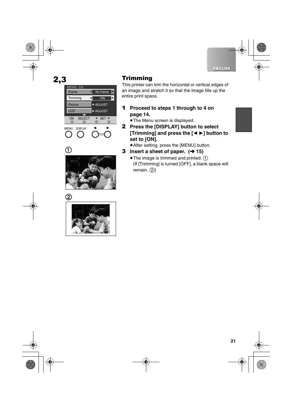 Trimming | Panasonic SV-P20U User Manual | Page 21 / 62