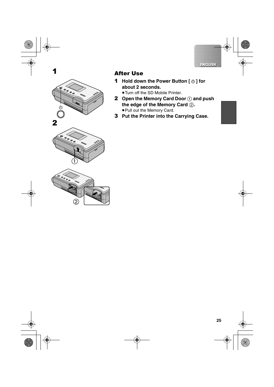 After use | Panasonic SV-P20U User Manual | Page 25 / 62