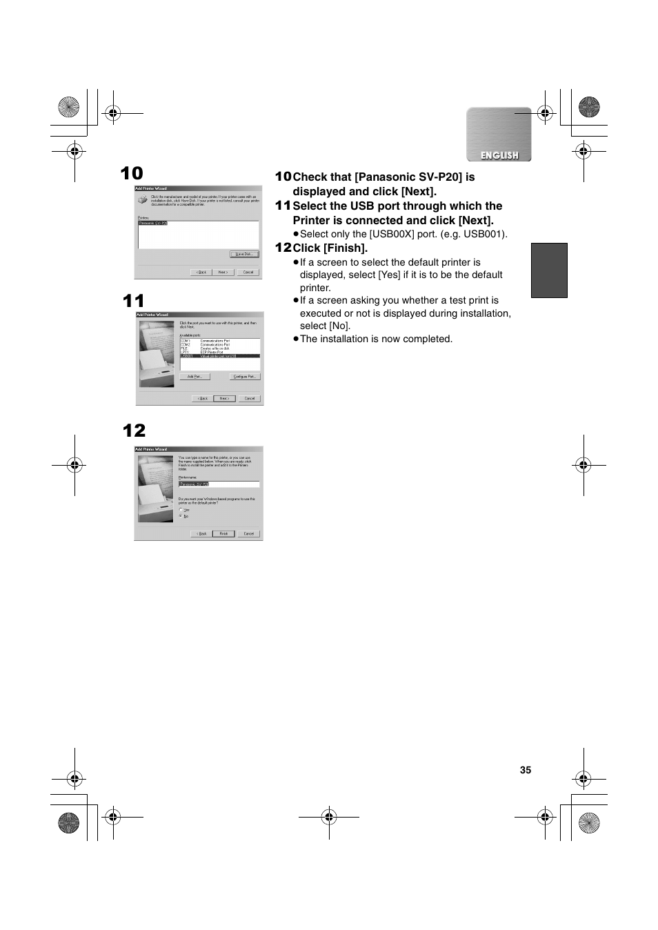 Panasonic SV-P20U User Manual | Page 35 / 62