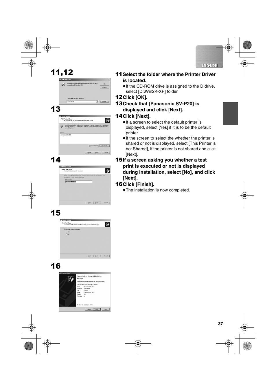 Panasonic SV-P20U User Manual | Page 37 / 62