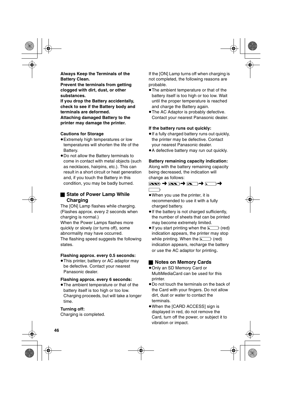 Panasonic SV-P20U User Manual | Page 46 / 62