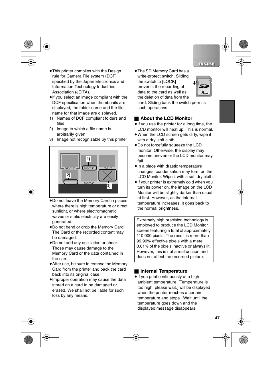 Panasonic SV-P20U User Manual | Page 47 / 62