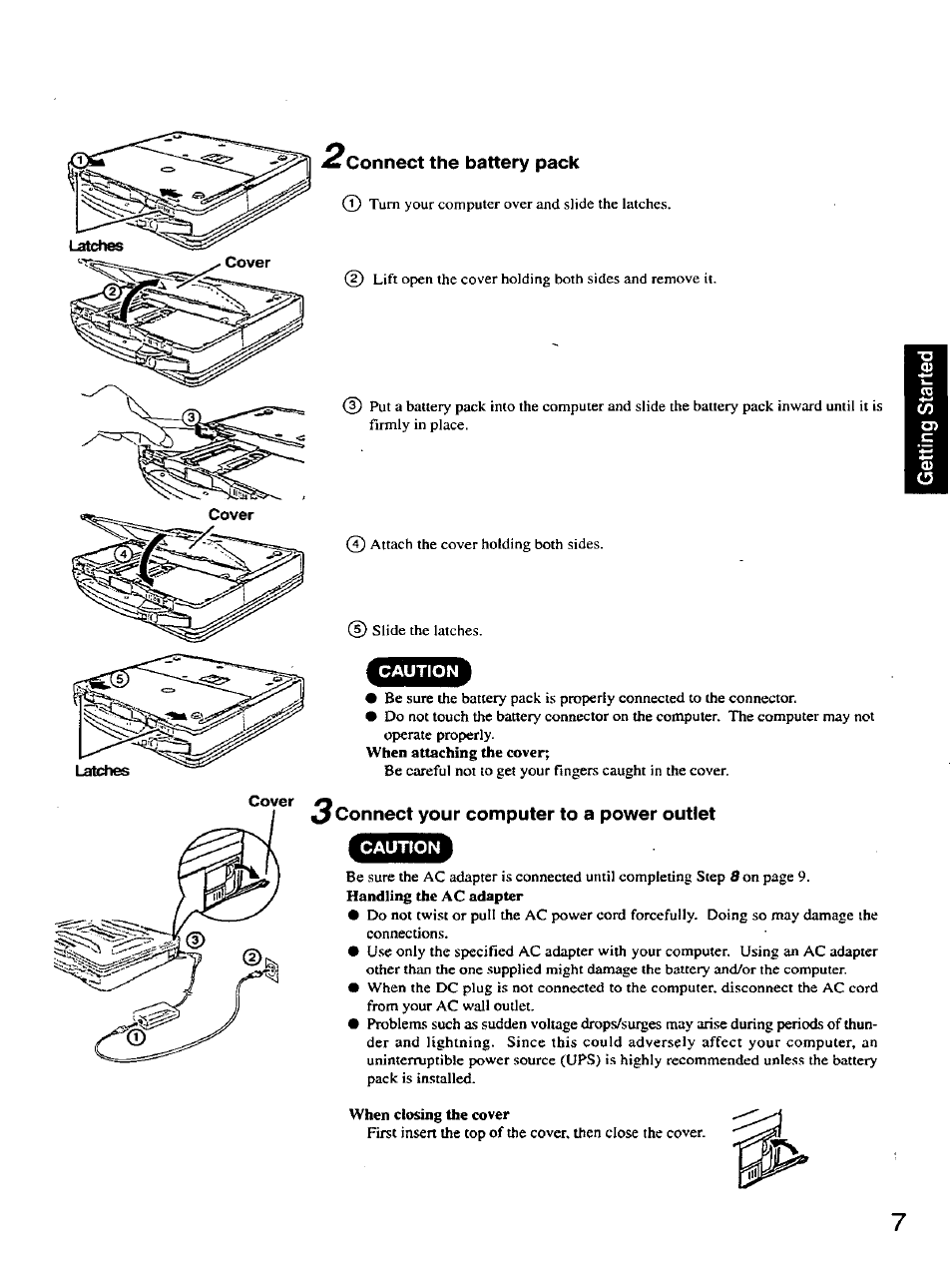 O connect your computer to a power outlet | Panasonic CF-27 User Manual | Page 7 / 28
