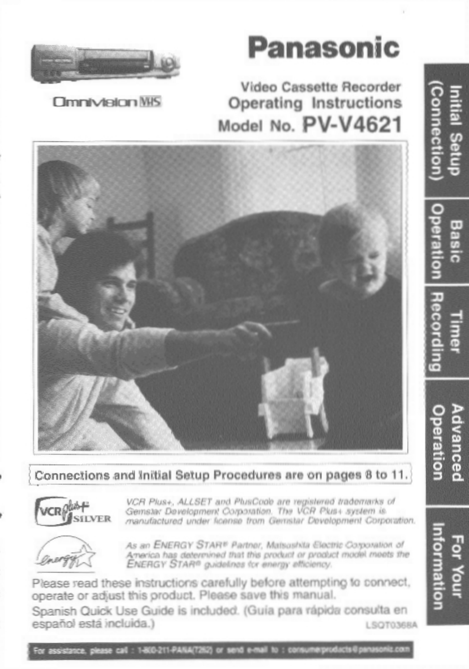 Panasonic PV-V4621 User Manual | 44 pages