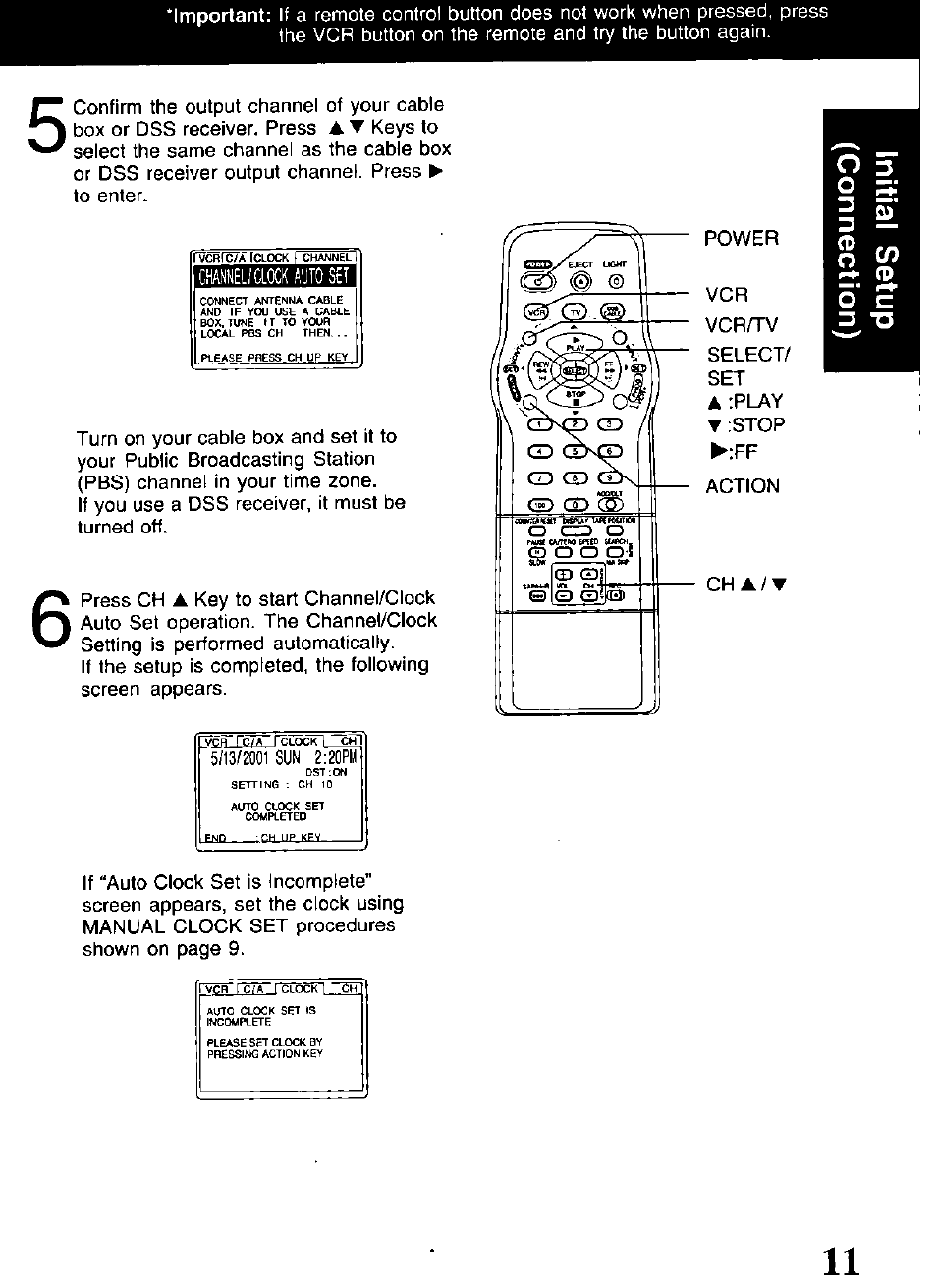 Panasonic PV-V4621 User Manual | Page 11 / 44