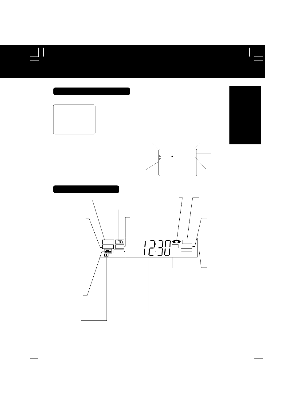 Displays (on screen & multi function), Initial setup (connection), Multi function display on screen displays (vcr) | Panasonic LSQT0676A User Manual | Page 11 / 72