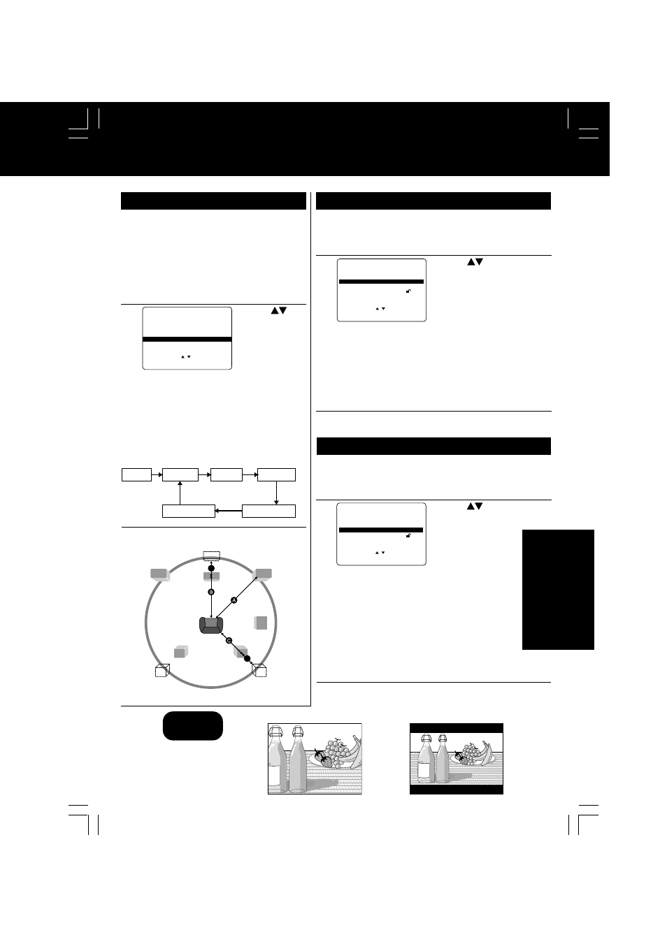 Dv d operation, Test signal setup, Still mode | Tv mode, Tv mode example, Do steps 1~2 of “output balance setup” on page 56 | Panasonic LSQT0676A User Manual | Page 57 / 72