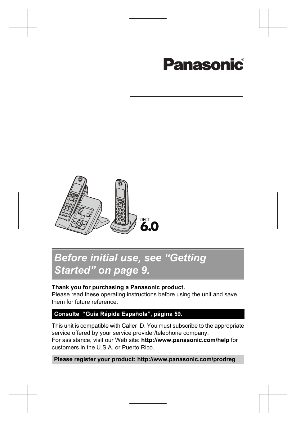 Panasonic KX-TG6645 User Manual | 68 pages