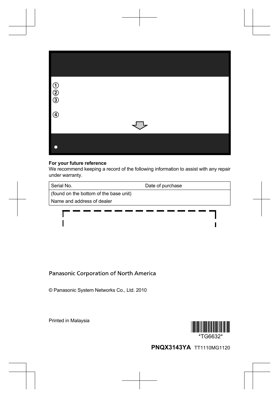 Tg6632, Important | Panasonic KX-TG6645 User Manual | Page 68 / 68