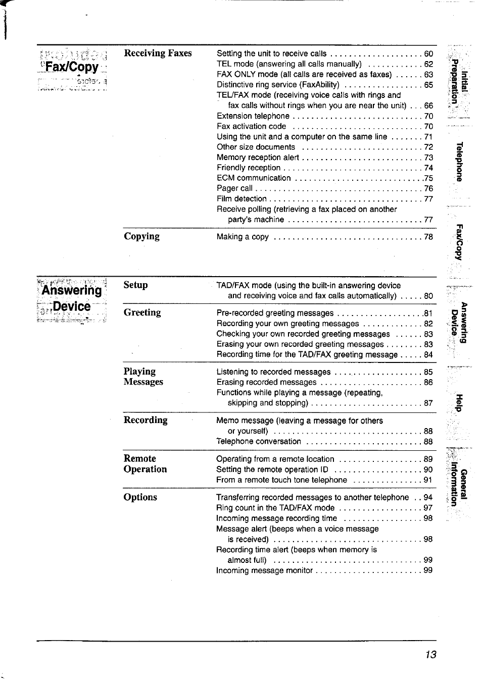 Dévicé | Panasonic KX-FP121NZ User Manual | Page 13 / 124